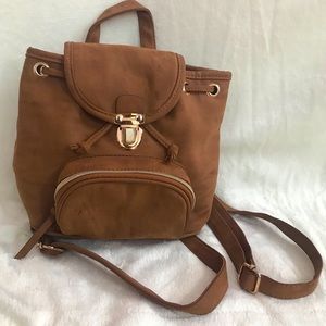 Mini Faux Leather Backpack